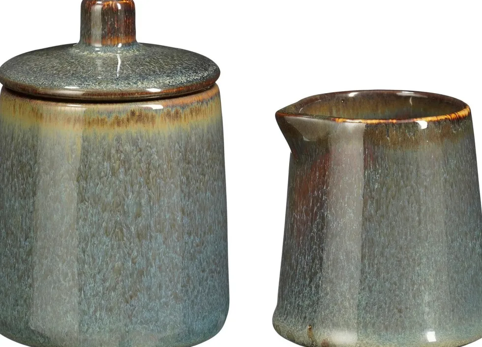 Mica Decorations suiker en melkstel Racco groen D 7,5 H 11 cm