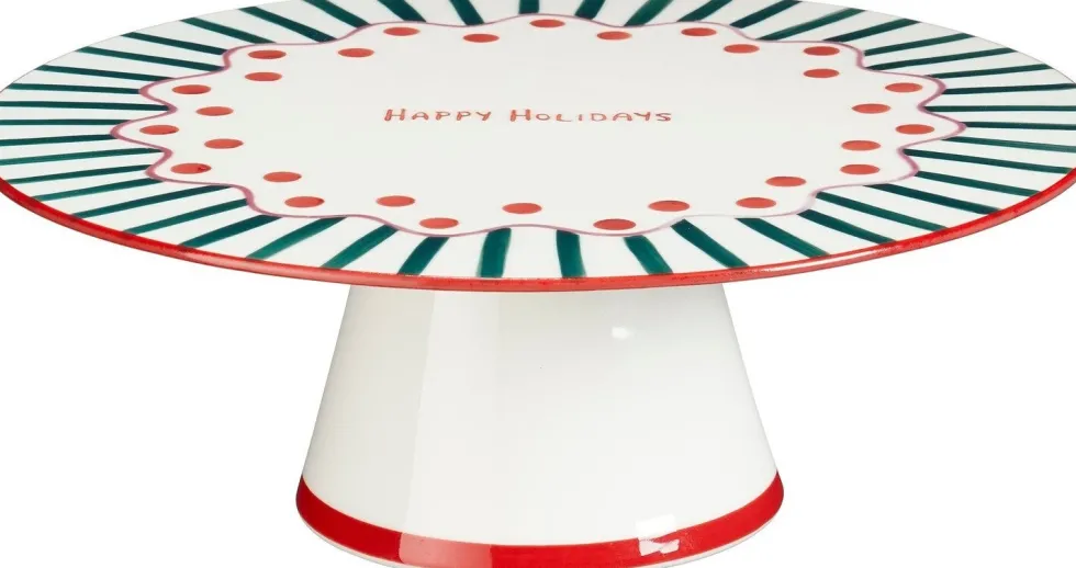 Mica Decorations taartplateau Anna wit D 30 H 11 cm