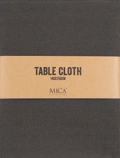 Mica Decorations tafelkleed Villia grijs 250 x 140 cm