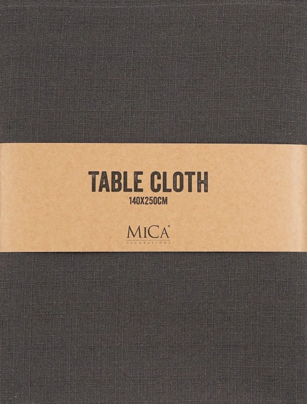 Mica Decorations tafelkleed Villia grijs 250 x 140 cm