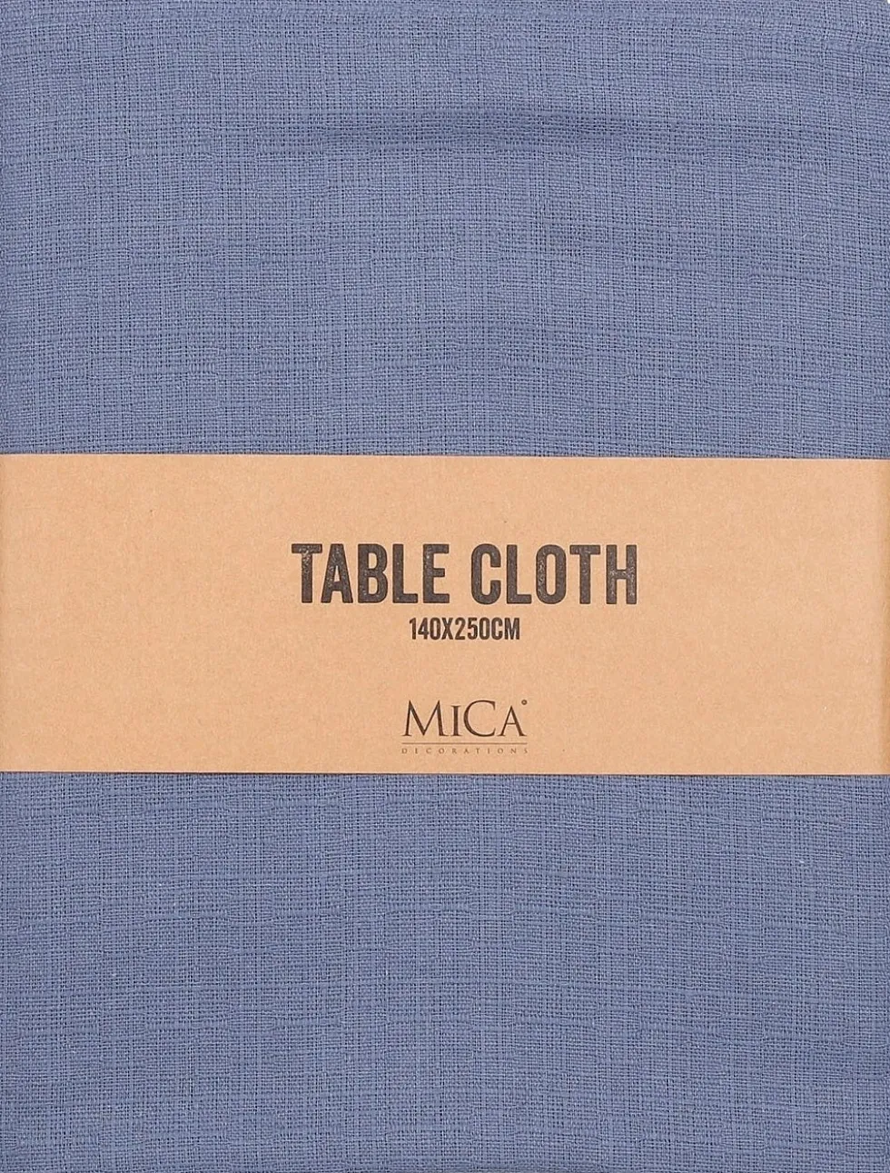 Mica Decorations tafelkleed Villia blauw 250 x 140 cm