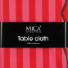 Mica Decorations tafelkleed rood / roze 250 x 140 cm