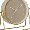 Mica Decorations tafelklok Corky goud D 18,5 H 6,5 cm