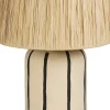 Mica Decorations tafellamp Denton beige / naturel D 28 H 48 cm
