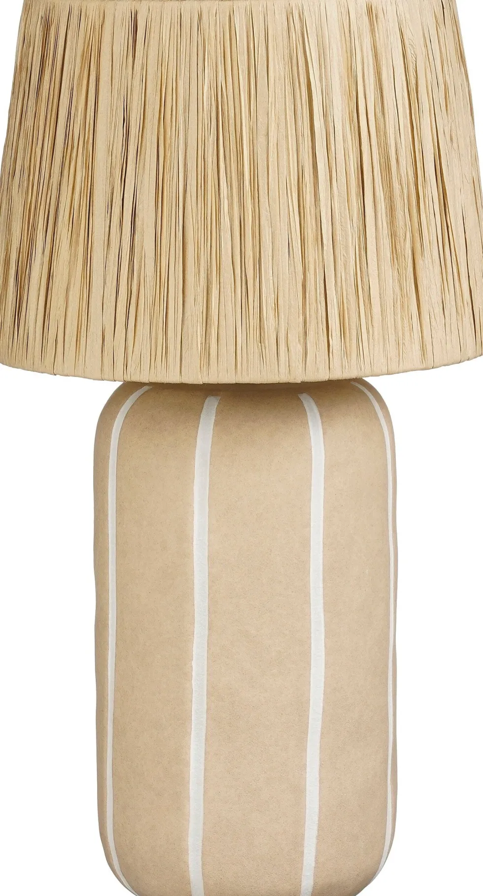 Mica Decorations tafellamp Denton beige / naturel D 33 H 61 cm