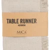 Mica Decorations tafelloper Villia beige 180 x 45 cm