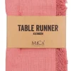 Mica Decorations tafelloper Villia zalmroze 180 x 45 cm