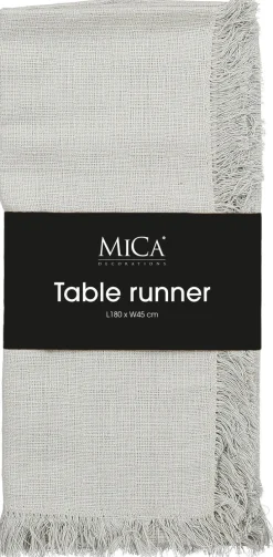 Mica Decorations tafelloper Villia groen 180 x 45 cm