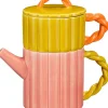 Mica Decorations theepot met mok Lizzy roze 450 ml