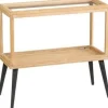 Mica Decorations wandkast op voet bruin 62 x 27 x 53 cm