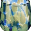 Mica Decorations waxinelichthouder Carole blauw / groen D 7 H 7 cm