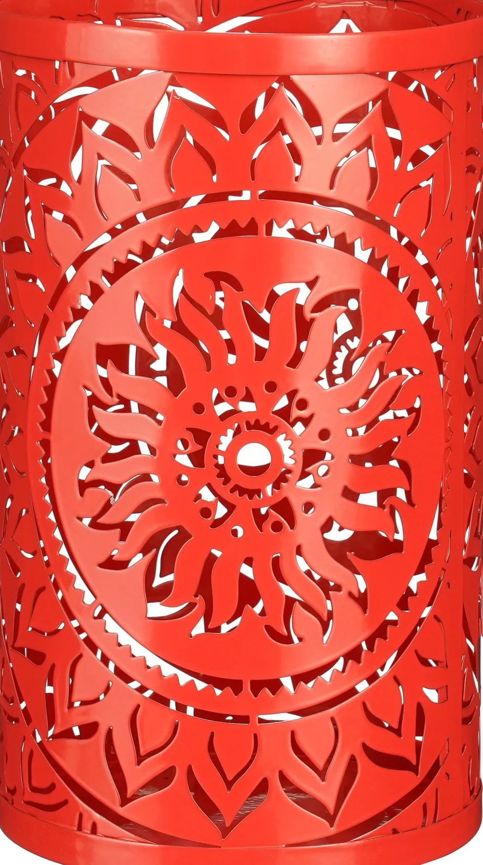 Mica Decorations waxinelichthouder Solara rood D 15 H 25 cm