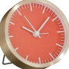 Mica Decorations wekker Cadby goud / roze D 9 H 9 cm