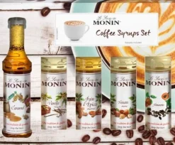 Monin koffieset miniatuur 5 x 50 ml