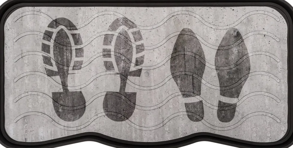 Multy Home buitenmat Footprints grijs 75 x 38 cm