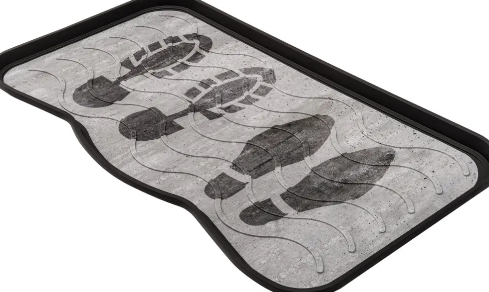 Multy Home buitenmat Footprints grijs 75 x 38 cm