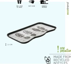 Multy Home buitenmat Footprints grijs 75 x 38 cm