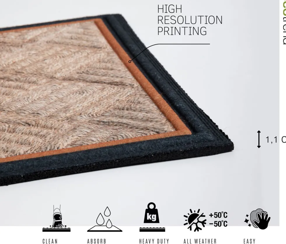 Multy Home buitenmat Lima Seagrass bruin 75 x 45 cm