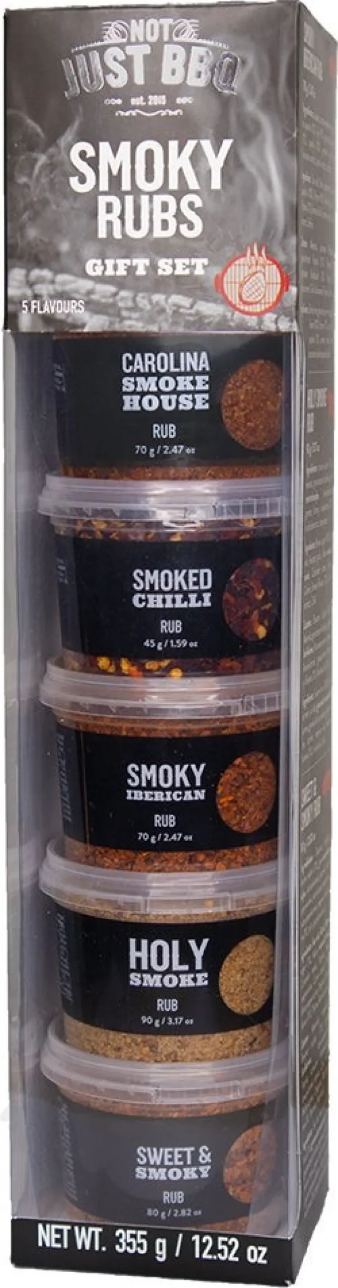 Not Just BBQ giftset Smoky Rubs 5 x 70 g
