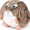 Noxxiez handwarmer konijn bruin / wit onesize D 35 H 35 cm