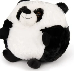 Noxxiez handwarmer panda zwart / wit onesize D 35 H 35 cm