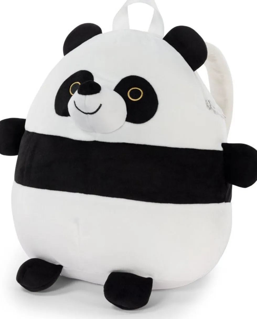 Noxxiez schooltas panda zwart / wit 40 x 35 x 15 cm