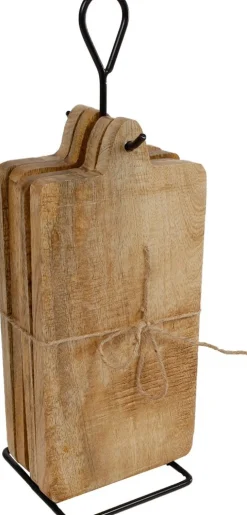 onderborden met houder naturel 10 x 12 x 35 cm 4 stuks