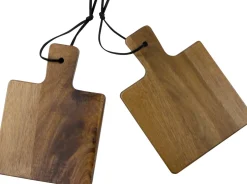 Onderzetter acacia naturel 14 x 10 x 4 cm 2 stuks