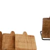onderzetters met houder naturel 11 x 11 x 22 cm 6 stuks