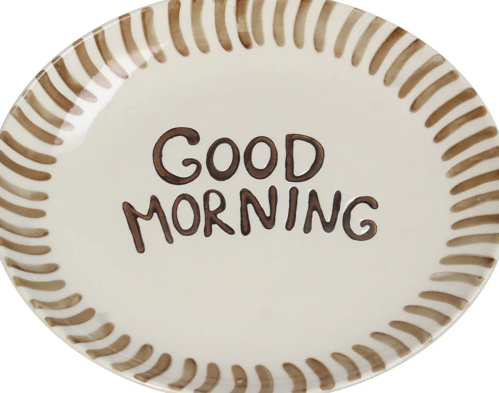 Ontbijtbord Comfort Club goodmorning wit D 20,5 H 2,8 cm