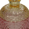 Opbergpot Anna geel / roze D 10,5 H 12 cm
