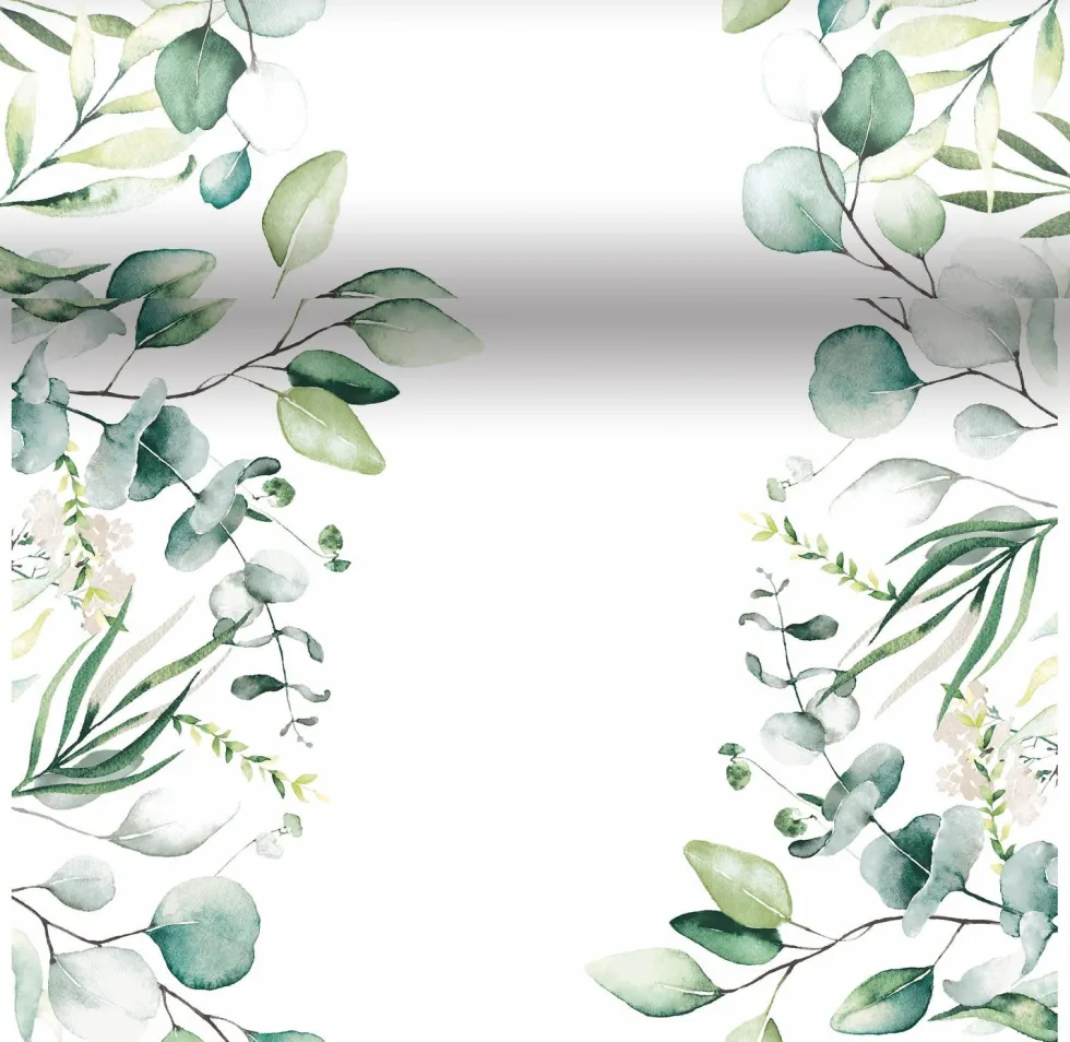 Paper + Design 3-in-1 tafelaankleding Eucalyptus White wit 40 x 480 cm