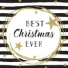 Paper + Design servet Best Xmas zwart / wit 33 x 33 cm 20 stuks