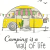 Paper + Design servet Camp Life wit 33 x 33 cm 20 stuks