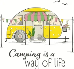 Paper + Design servet Camp Life wit 33 x 33 cm 20 stuks