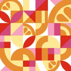 Paper + Design servet Citrus Era oranje / roze 33 x 33 cm 20 stuks