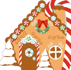 Paper + Design servet Cookie House wit 33 x 33 cm 12 stuks