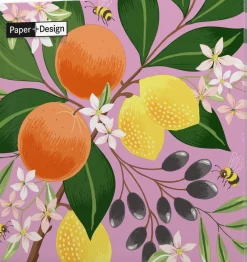 Paper + Design servet Exotic Fruits multi 33 x 33 cm 20 stuks