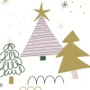 Paper + Design servet kerstbomen wit 33 x 33 cm 20 stuks