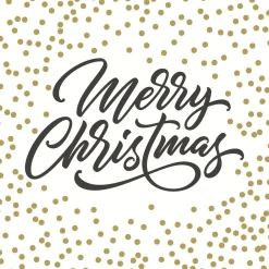 Paper + Design servet Merry Christmas wit 33 x 33 cm 20 stuks