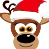 Paper + Design servet Reindeer Smile wit 33 x 33 cm 12 stuks