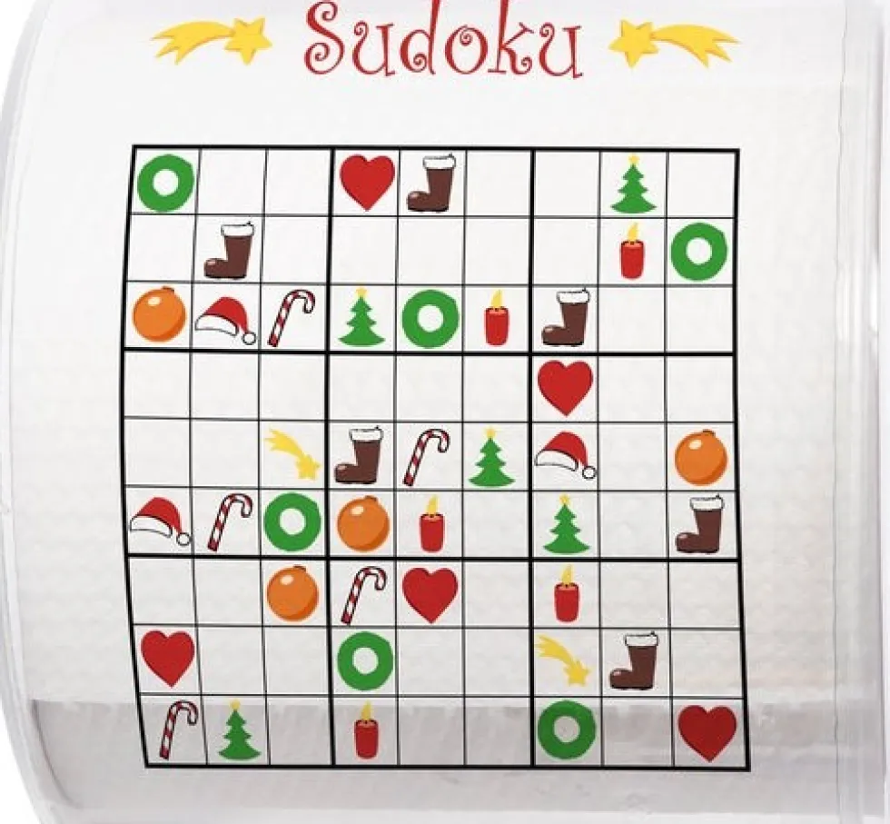 Paper + Design toiletpapier Kerst xmas sudoku 3-laags