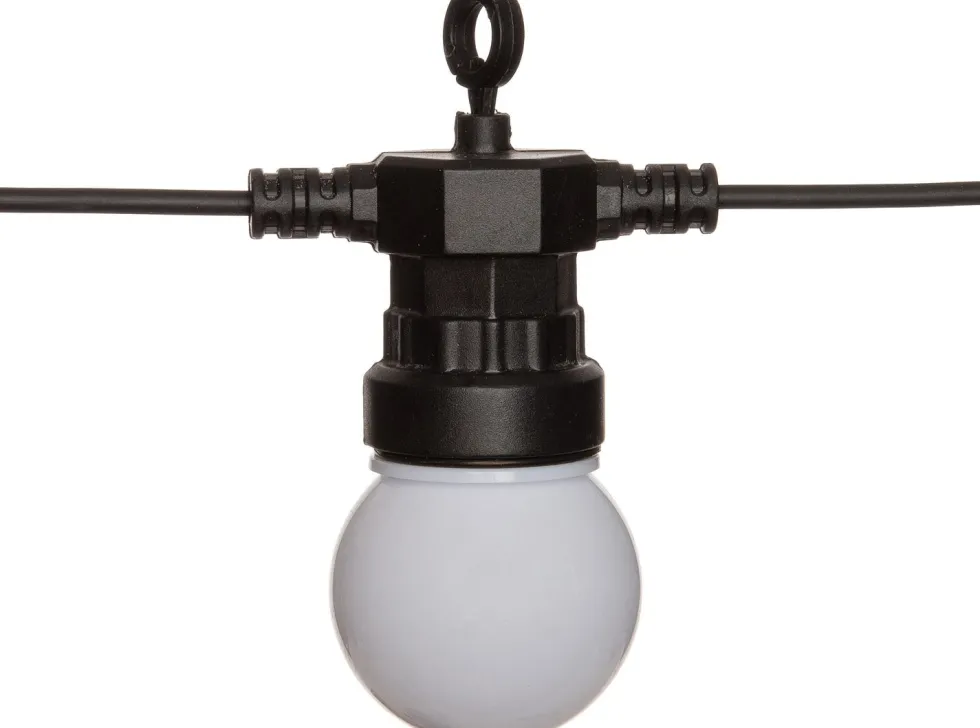 Partylights uitbreiding 5 m met 10 lampjes D 5 cm multi