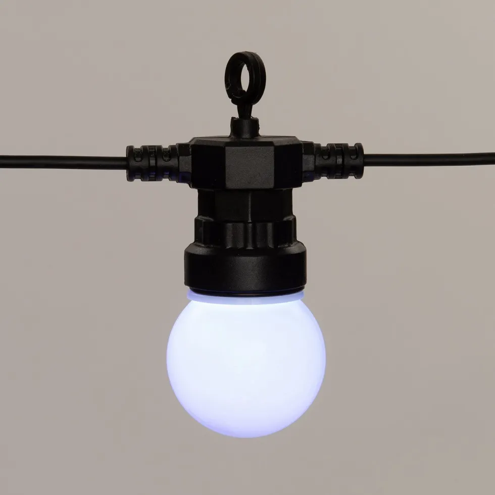 Partylights uitbreiding 5 m met 10 lampjes D 5 cm multi