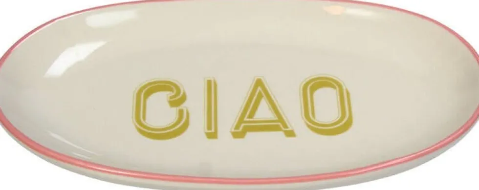 Petit four bord Ciao wit 21 x 12,5 x 2,5 cm