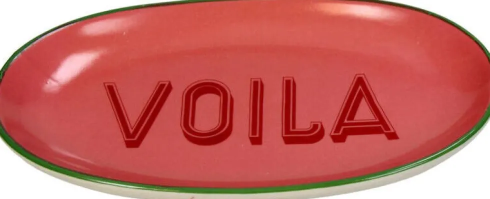 Petit four bord Voila roze 21 x 12 x 2,5 cm