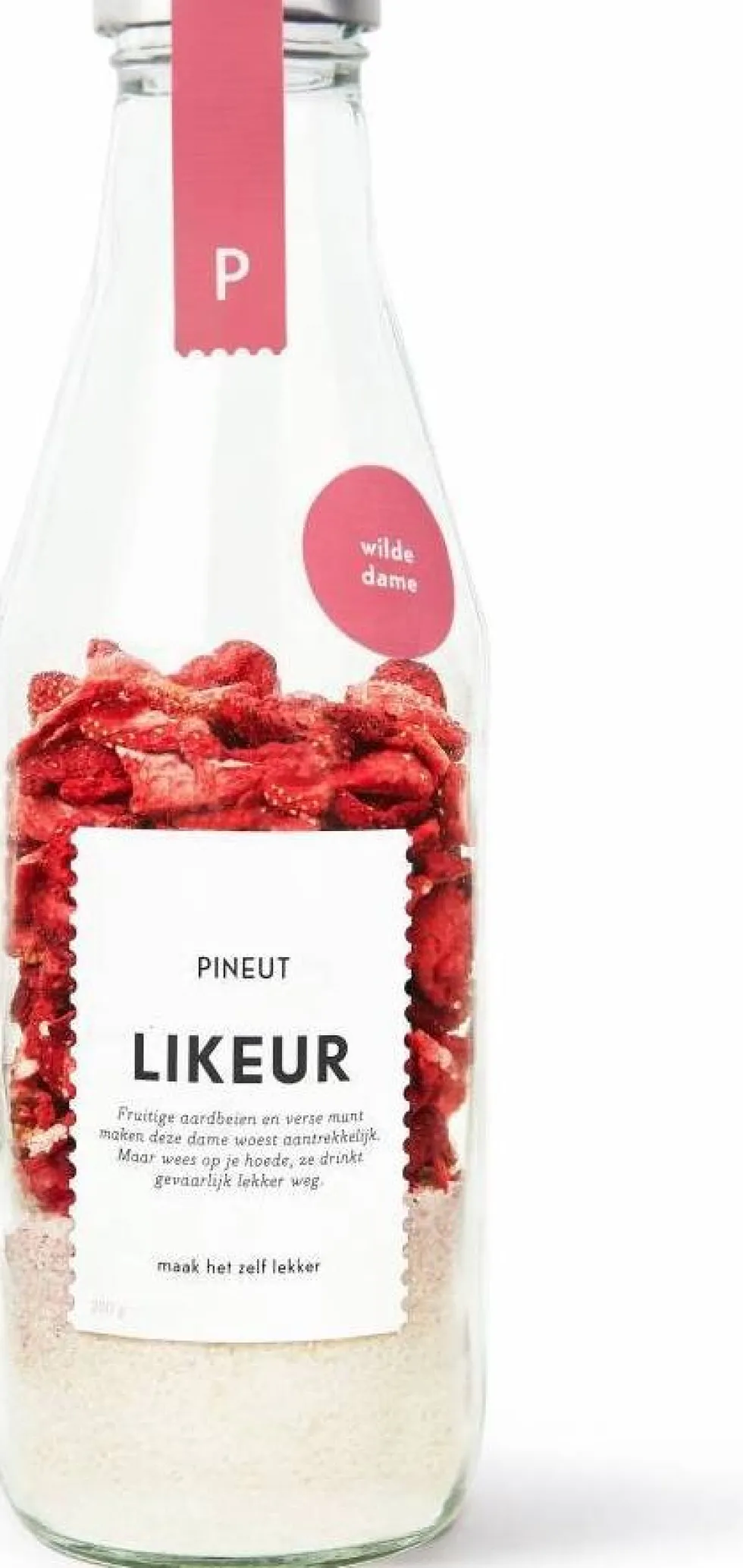 Pineut aarbeienlikeur De Wilde Dame 700 ml