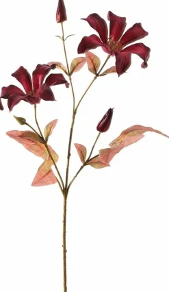Pure kunstbloem Bosrank bordeaux H 56 cm