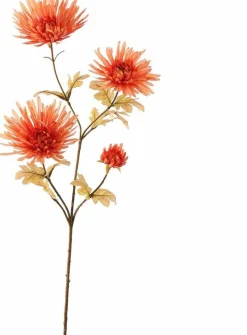 Pure kunstbloem Chrysant oranje H 96 cm
