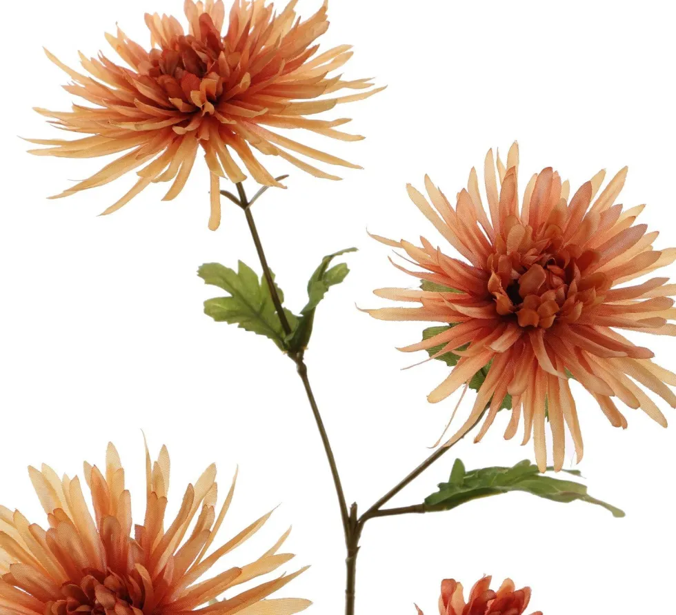PURE kunstbloem Chrysant oranje 65 cm
